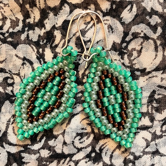 Hand Crafted Jewelry - HAND CRAFTED BOHEMIAN BEADED EARRINGS *NEW *JAPANESE GLASS BEADS *LIGHTWEIGHT